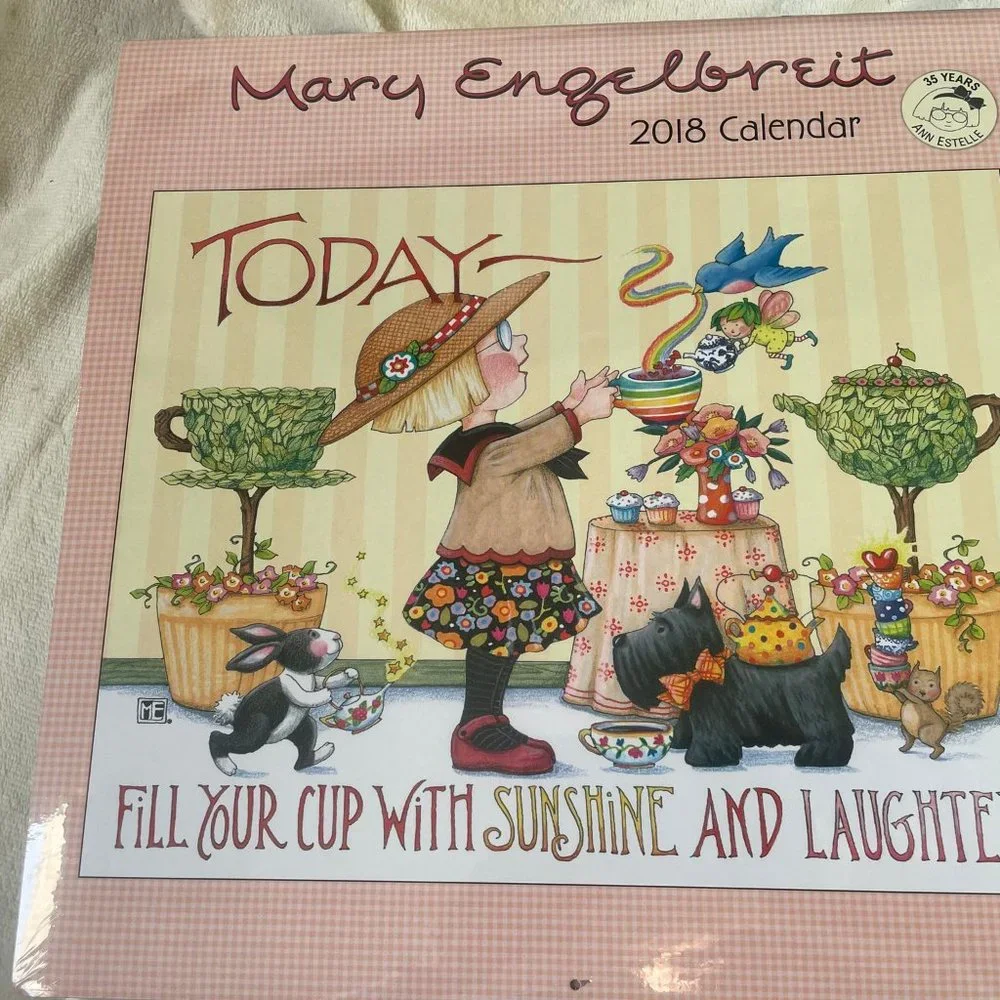 New Open Box Mary Engelbreit Collector's Print & Calendar 2018